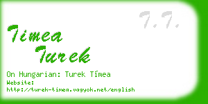 timea turek business card